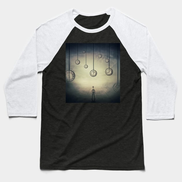 Time Perception Baseball T-Shirt by psychoshadow